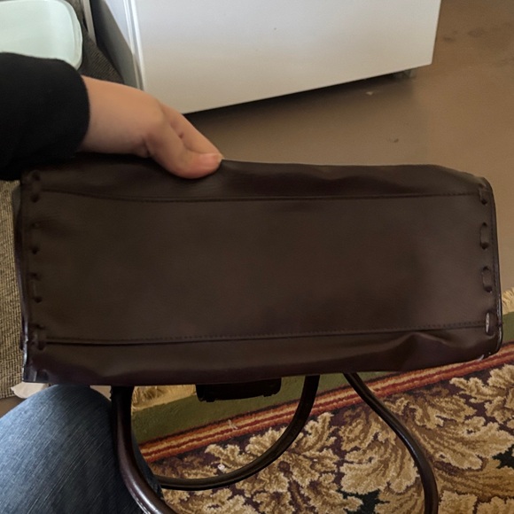 Y2K XOXO Dark Brown Leather Shoulder Bag - Picture 6 of 6